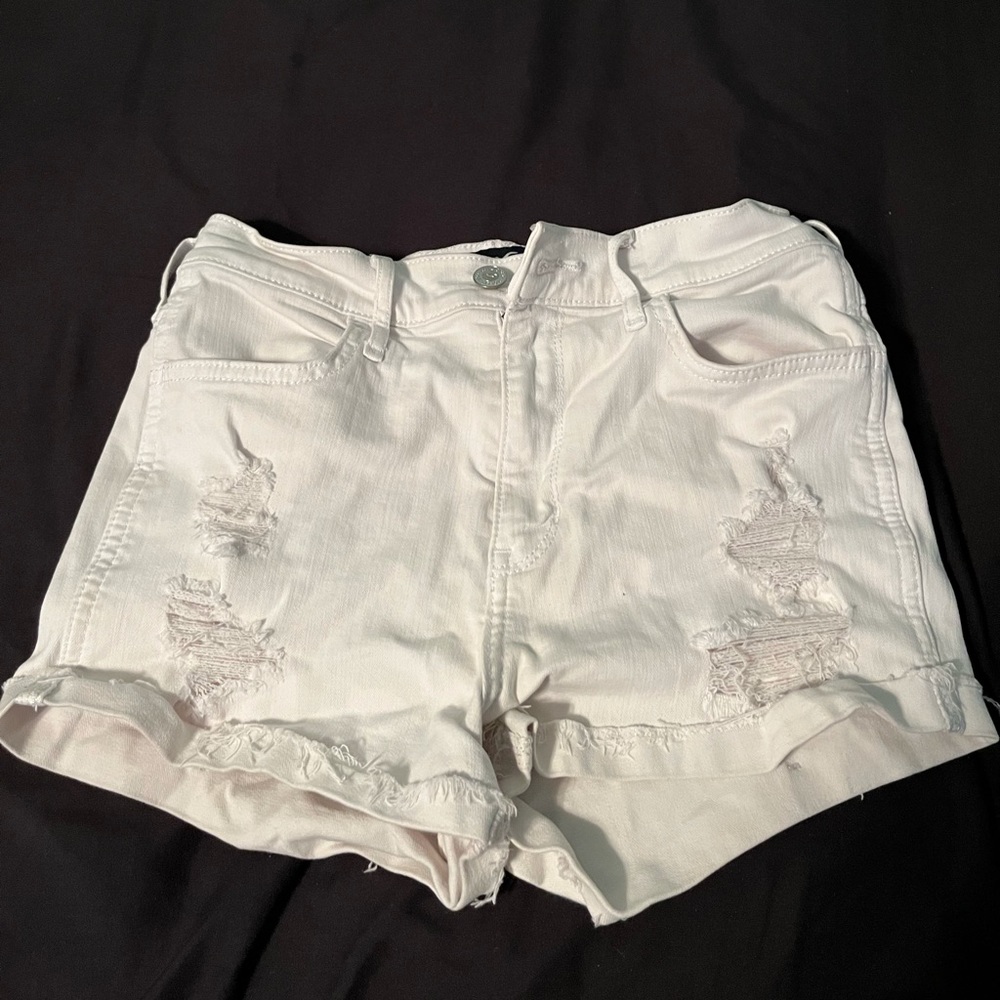 White holister short shorts